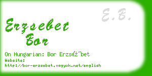 erzsebet bor business card